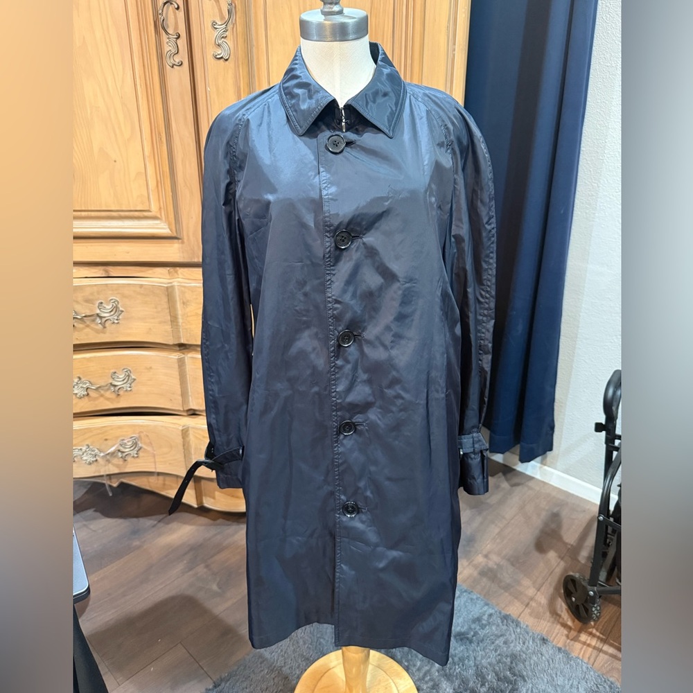 Burberry Dark Blue Windbreaker Trench Coat - Picture 2 of 12